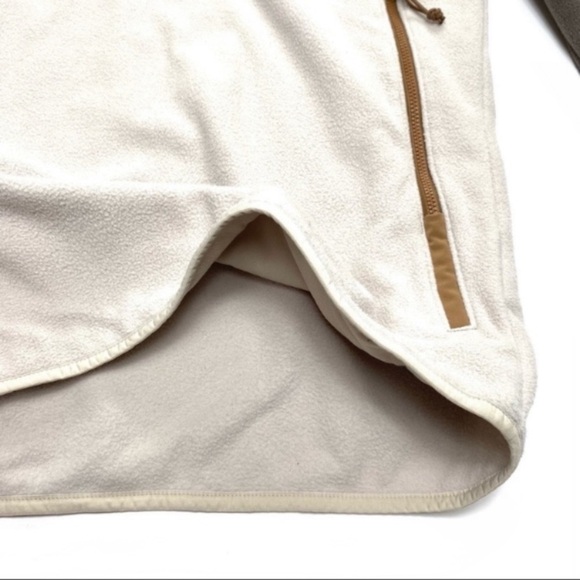 THE North Face Rare Retro Color Block Fleece Quarter Zip Pullover Brown / Cream - Picture 6 of 7